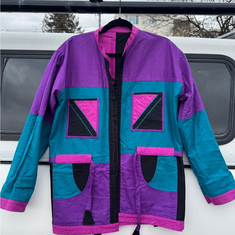 Reversible Colorful Patchwork Jacket - image 3